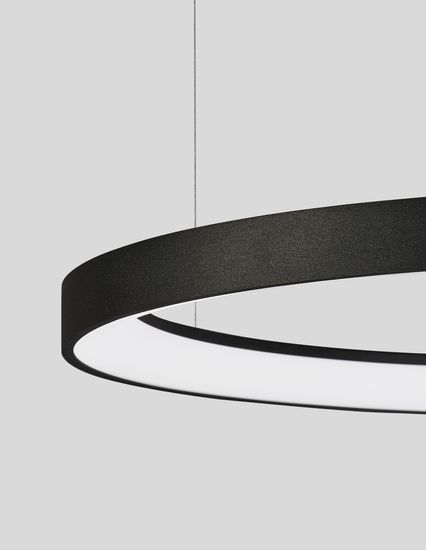 Nova Luce PERTINO LED Pendelleuchte Schwarz 48W Warmweiss 150x58cm dimmbar 9853684