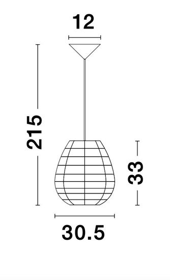 Nova Luce GRIFFIN Pendelleuchte E27 Schwarz 215x30,5cm dimmbar 9858713