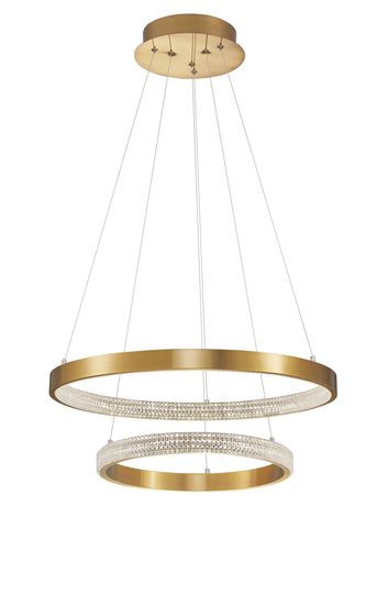 Nova Luce PRESTON LED Pendelleuchte Gold 62W Warmweiss 120x60cm dimmbar 9862852