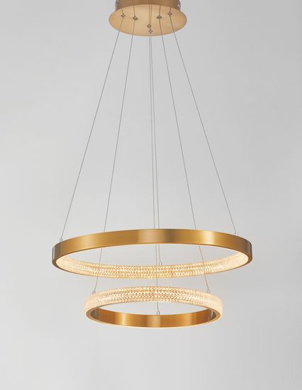 Nova Luce PRESTON LED Pendelleuchte Gold 62W Warmweiss 120x60cm dimmbar 9862852