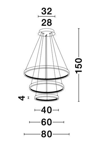 Nova Luce PRESTON LED Pendelleuchte Gold 112W Warmweiss 150x80cm dimmbar 9862853