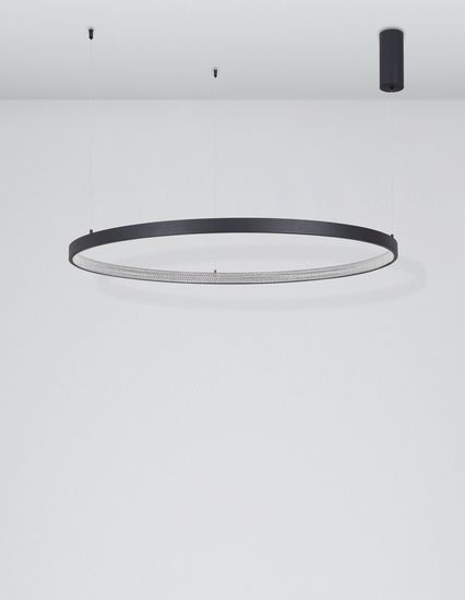 Nova Luce PRESTON LED Pendelleuchte Schwarz 60W Warmweiss 120x110cm dimmbar 9865110