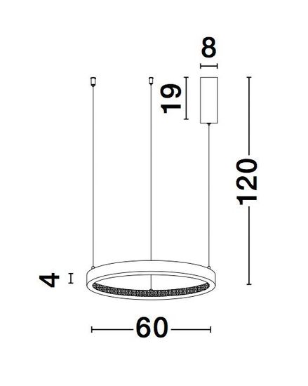 Nova Luce PRESTON LED Pendelleuchte Schwarz 35W Warmweiss 120x60cm dimmbar 9865160