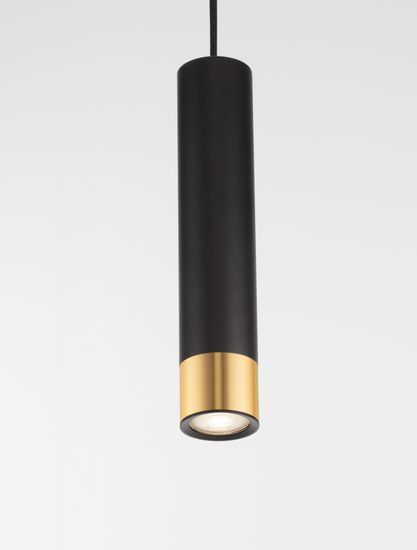 Nova Luce PICTO Pendelleuchte GU10 Schwarz-Gold 200x6cm dimmbar 9911529