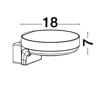 Nova Luce ENZI LED Wandleuchte Grau 15W IP54 Warmweiss 18x18x7cm 9936101