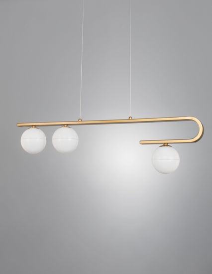 Nova Luce CANTONA Pendelleuchte G9 3-fach Gold 80x10x180cm dimmbar 9960615