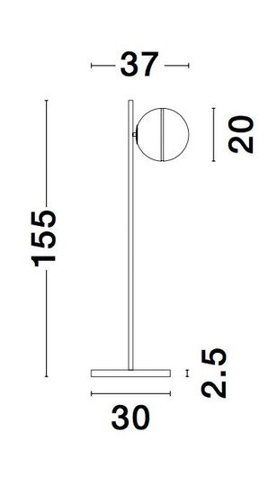 Nova Luce CANTONA Stehlampe G9 Gold 30x37x155cm 9960619