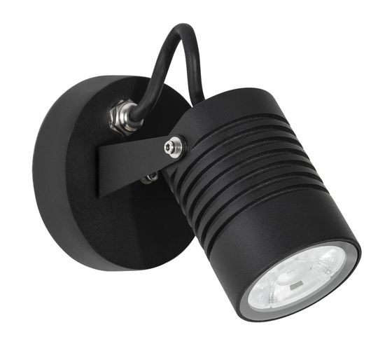 Nova Luce FEND LED Wandleuchte Schwarz 10W IP65 Warmweiss 6,5x9x15cm 9971452