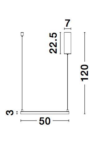 Nova Luce ETERNA LED Pendelleuchte Weiß 30W Warmweiss 50x50x120cm dimmbar 9990735