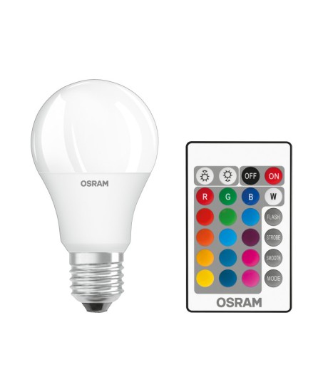 OSRAM RGBW + Fernbedienung E27 LED Birne 9W A60 Dimmbar CCT matt farbwechsel wie 60W 4058075430754