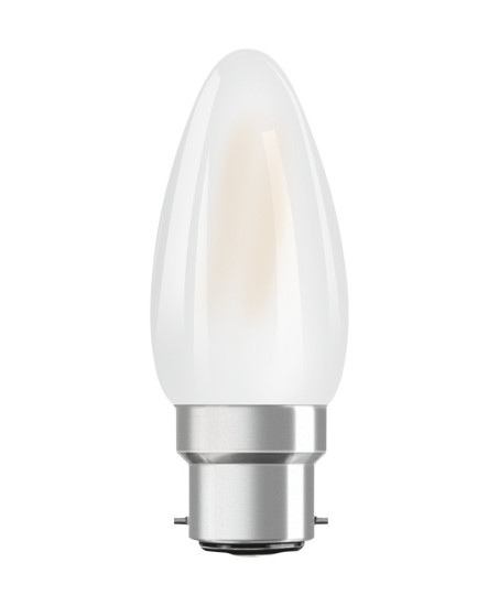 OSRAM LED Kerze Retrofit B40 5W B22d Dimmbar matt warmweiss wie 40W