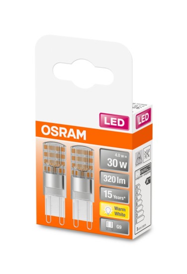 OSRAM LED Lampe PIN G9 30 2.6W G9 klar warmweiss wie 30W 4058075449862