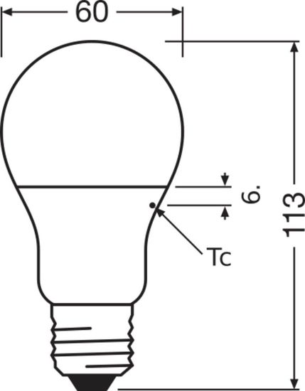 OSRAM LED Antibacterial Classic 60 8.5W E27 Lampe 806lm 6500K tageslichtweiss wie 60W 4058075560697