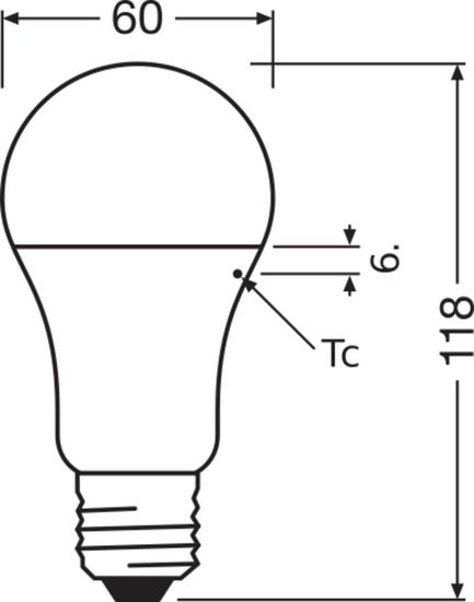 OSRAM LED Antibacterial Classic 75 10W E27 Lampe 1055lm 2700K warmweiss wie 75W 4058075560758