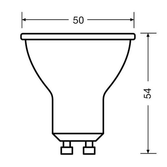 OSRAM LED VALUE PAR16 35 120 ° 4.5W GU10 Spot, Strahler 350lm 3000K warmweiss wie 35W 4058075598676