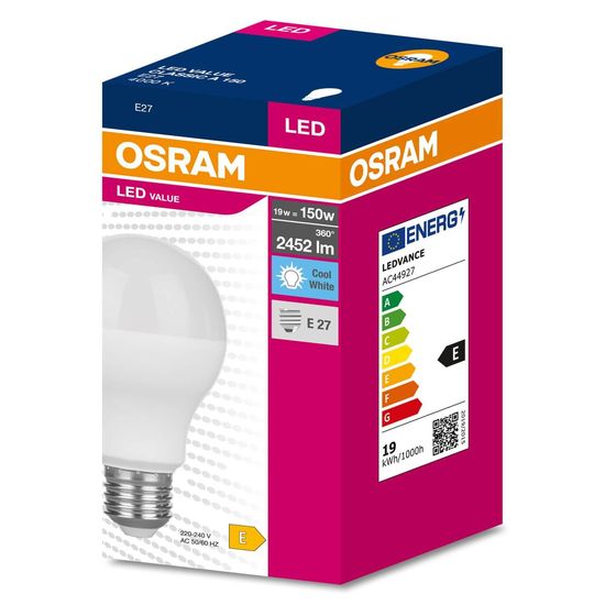 OSRAM LED VALUE CLASSIC A 150 19W E27 Lampe 2542lm 4000K neutralweiss wie 150W 4058075634251