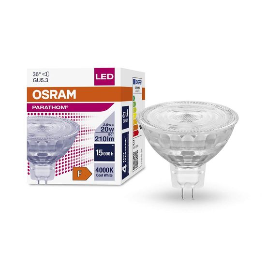 OSRAM PARATHOM MR16 2.6W 840 GU5.3 Spot, Strahler 210lm 4000K neutralweiss wie 20W 4058075796614