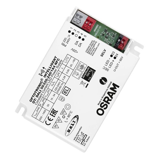 OSRAM OPTOTRONIC Intelligent Netzteil/Treiber DALI NFC 50/220...240/1A4 dimmbar Made in Europe 4062172061889