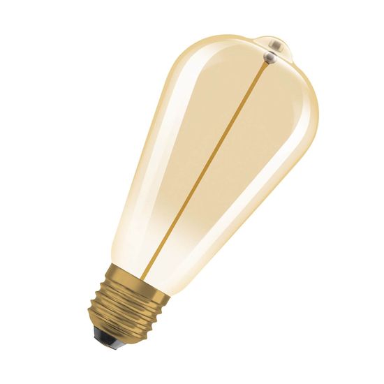 OSRAM Vintage 1906 LED CLASSIC A, Globe Filament Magnet-Stil 2.2W 827 Gold E27 Lampe 120lm 2700K warmweiss wie 12W 4099854049873