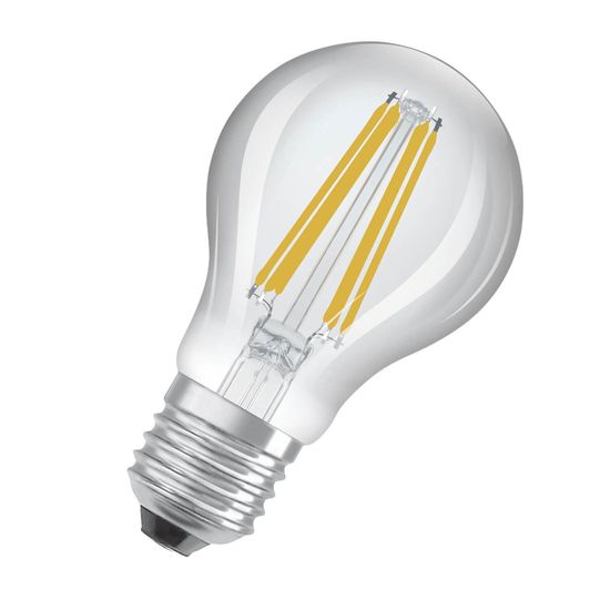 OSRAM LED CLASSIC A EEK B 5.7W 827 klar E27 Lampe 1055lm 2700K warmweiss wie 75W dimmbar 4099854065354