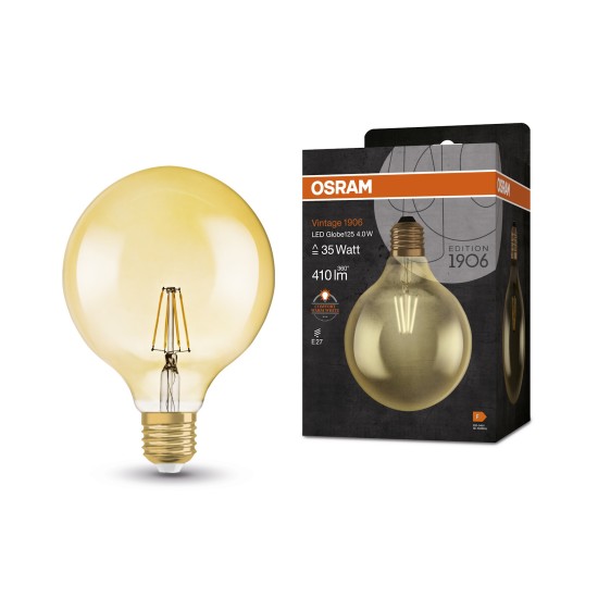 Osram E27 LED Globe Filament Vintage 4W 410Lm warmweiss 4099854091179 wie 35W