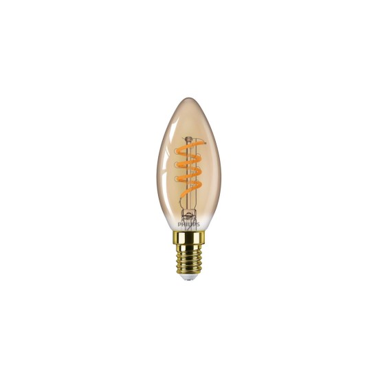 Philips MASTER Filament Gold Vintae Retro LED Kerze E14 dimmbar 2,5W 136lm extra-warmweiss 1800K wie 15W