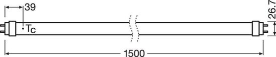 LEDVANCE PROTEC SubstiTUBE T8 EM KVG VALUE 18.3W 150cm G13 2200lm 4000K neutralweiss wie 58W 4016705407422