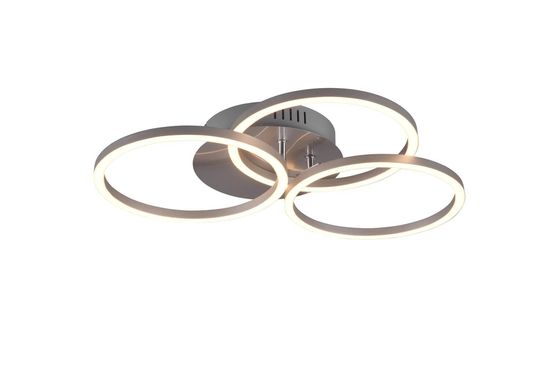 Reality Circle LED Deckenleuchte  27W dimmbar Nickel Matt CCT einstellbare Lichtfarbe Nachtlicht