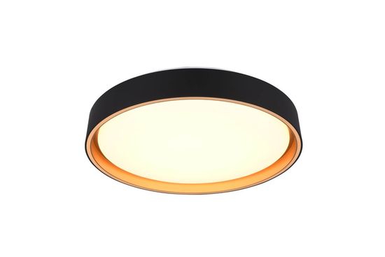 Reality Felis LED Deckenleuchte  24W ⌀40cm dimmbar Schwarz-Gold CCT einstellbare Lichtfarbe