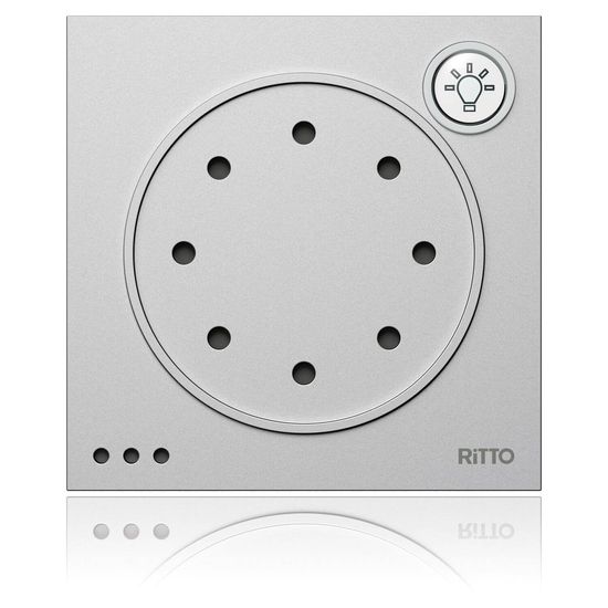 Ritto 1876020 Portier Türsprechmodul mit Lichttaste, silber