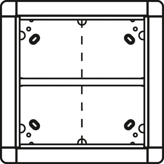 Ritto 1881570 Unterputzrahmen 4 Modulplätze quadratisch, weiß