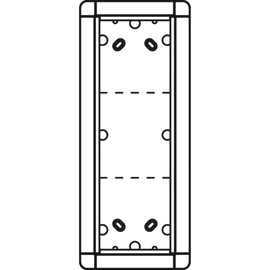 Ritto 1883320 Aufputzrahmen 3 Modulplätze, silber