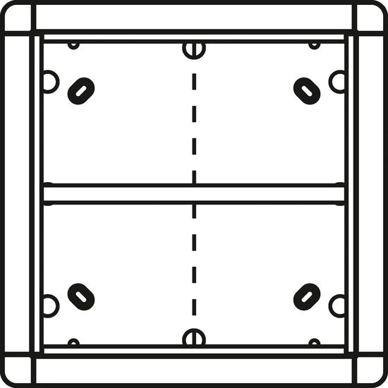 Ritto 1883520 Aufputzrahmen 4 Modulplätze quadratisch, silber