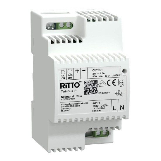 Ritto RGE2057100 Netzgerät, TwinBus IP, 24 V DC, 60 W, grau