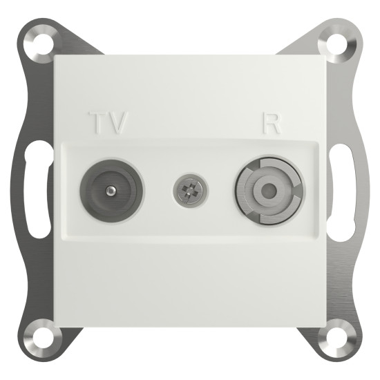 Schneider Electric ASFORA TV-R Enddose 1dB IEC+Buchse UP weiss EPH3300721D