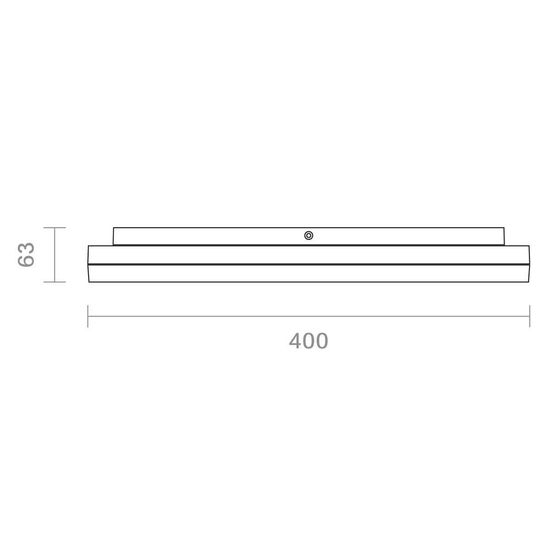 SIGOR LED Aufbauleuchte Square 400mm silber Deckenleuchte 38W 4000K IP20 110° 4200lm