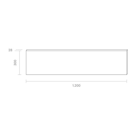 SIGOR LED Panel Aufbau Fled 1200x300mm weiss UGR<19 36W 3000K IP20 90° 3600lm