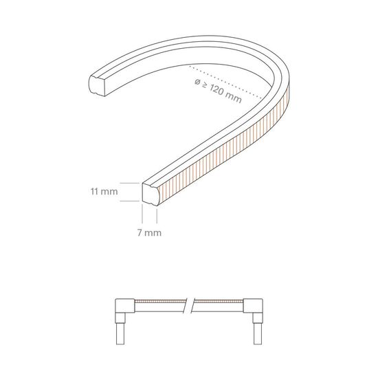 SIGOR 10W/m ART COB LED-Streifen 3000K 5m 320LED/m IP65 24V 750lm/m RA90