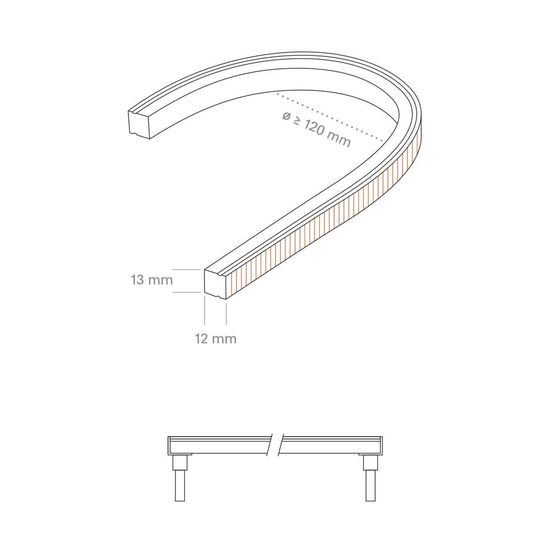 SIGOR 9,6W/m ART TOP LED-Streifen 4000K 5m 120LED/m IP67 24V 670lm/m RA90