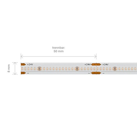 SIGOR 10W/m CSP LED-Streifen 2700K 5m 320 LED/m IP20 24V 970lm/m RA90 Warmweiss