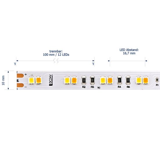 SIGOR 14,4W/m Dim to warm LED-Streifen 3500-2100K 5m Steuerbare Lichtfarbe