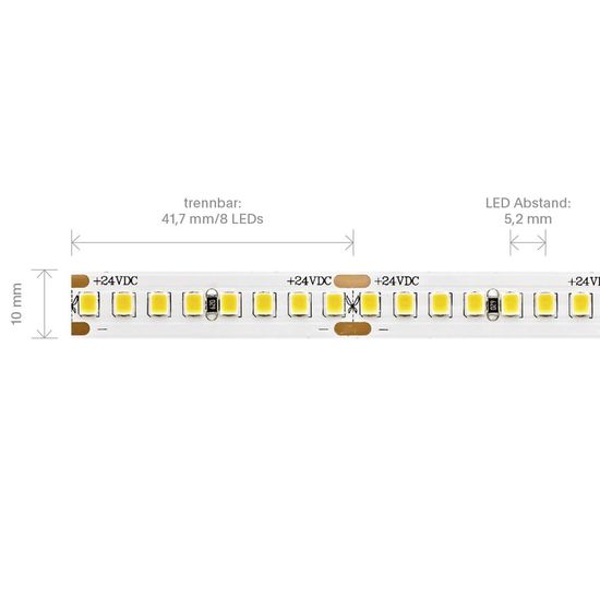 SIGOR 18W/m PRO LED-Streifen 4000K 5m 192 LED/m IP20 24V 2436lm RA90