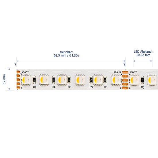 SIGOR 19,2W/m RGB/2400K LED-Streifen 5m Warmweiss