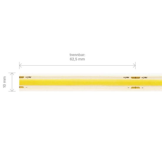 SIGOR 11W/m COB LED-Streifen 2700K 5m 512 LED/m IP67 24V 1080lm RA90