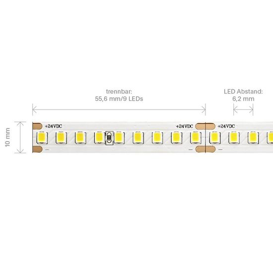 SIGOR 7,5W/m HE PRO LED-Streifen 3000K 5m 162 LED/m IP20 24V 1350lm RA90