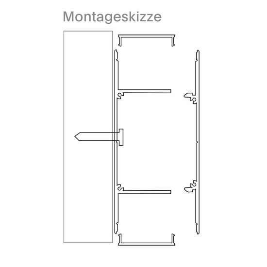 SIGOR 1m Wandprofil Up & Down 27 Treiber