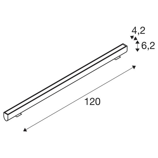 SLV 1003448 GALEN 120 SP LED PROFIL Outdoor Wallwasher CCT switch 3000/4000K IP65