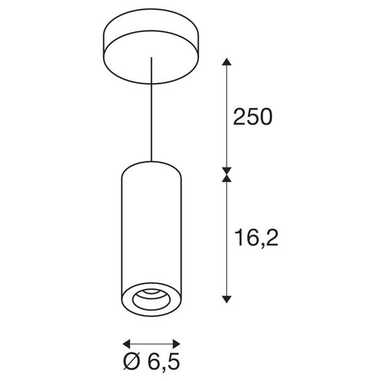 SLV 1004152 NUMINOS PD PHASE S LED Pendelleuchte weiss/schwarz 2700K 60°