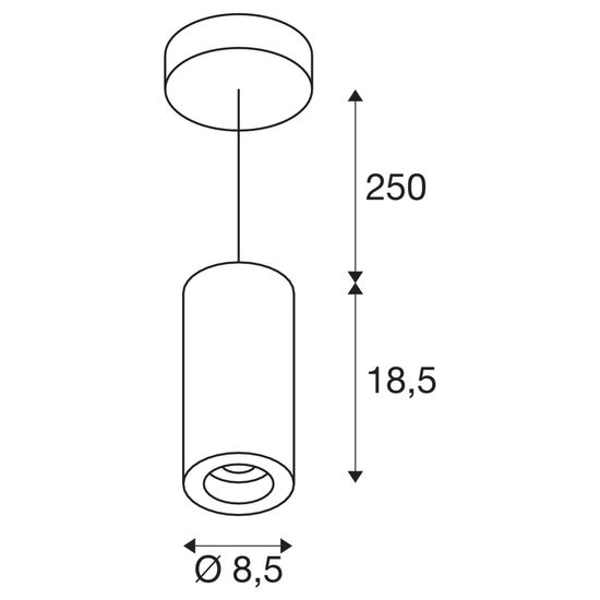 SLV 1004260 NUMINOS PD PHASE M LED Pendelleuchte schwarz 4000K 60°