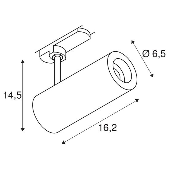 SLV 1004366 NUMINOS DALI S 3 Phasen System Leuchte weiss/schwarz 2700K 24°